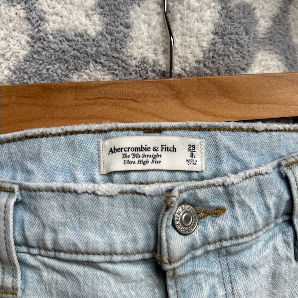 Abercrombie & Fitch The 90’s Straight Ultra High Rise Carpenter Jeans 29/8 Long - Picture 6 of 6